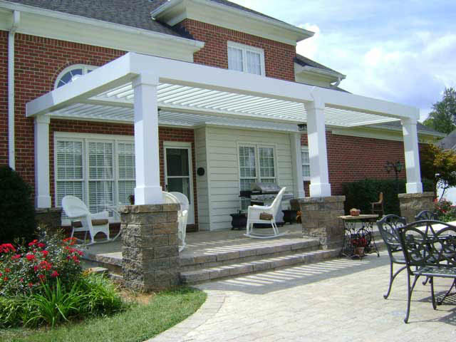 Louvered Roof With Columns